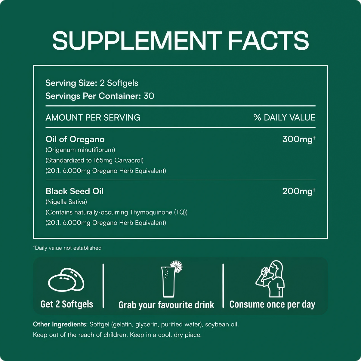 Resilia® Oil Of Oregano Softgels